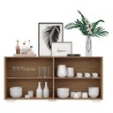 Ver imagem 6 de Aparador Buffet 4 Portas com Pés Quadrados Veneza Rustic/Branco