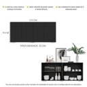 Ver imagem 4 de Aparador Buffet 4 Portas com Pés Quadrados Veneza Preto/Branco