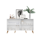 Ver imagem 6 de Aparador Buffet 4 Portas com Pés Retrô Veneza Branco/natural