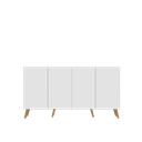 Ver imagem 7 de Aparador Buffet 4 Portas com Pés Retrô Veneza Branco/natural
