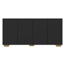 Ver imagem 7 de Aparador Buffet 4 Portas com Pés Quadrados Veneza Preto/Natural