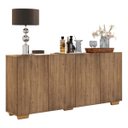 Ver imagem 3 de Aparador Buffet 4 Portas com Pés Quadrados Veneza Rustic/Natural