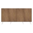 Ver imagem 7 de Aparador Buffet 4 Portas com Pés Retrô Veneza Rustic/Branco