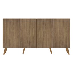 Aparador Buffet 4 Portas com Pés Retrô Veneza Rustic/Natural - 6