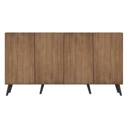 Aparador Buffet 4 Portas com Pés Retrô Veneza Rustic/Preto - 7
