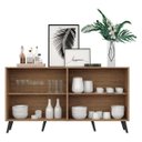 Ver imagem 6 de Aparador Buffet 4 Portas com Pés Retrô Veneza Rustic/Preto