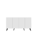 Ver imagem 7 de Aparador Buffet 4 Portas com Pés Retrô Veneza Branco/preto