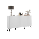 Ver imagem 3 de Aparador Buffet 4 Portas com Pés Retrô Veneza Branco/preto