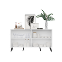 Ver imagem 6 de Aparador Buffet 4 Portas com Pés Retrô Veneza Branco/preto