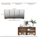 Ver imagem 4 de Aparador Buffet 4 Portas com Espelho e Pés Quadrados Vegas Rustic/Natural