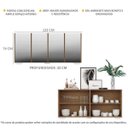 Ver imagem 4 de Aparador Buffet 4 Portas com Espelho e Pés Quadrados Vegas Rustic/Branco