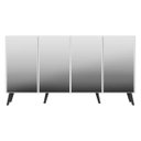 Ver imagem 7 de Aparador Buffet 4 Portas com Espelho e Pés Retrô Vegas Branco/Preto