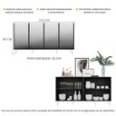 Ver imagem 4 de Aparador Buffet 4 Portas com Espelho e Pés Retrô Vegas Preto/Branco