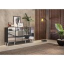 Ver mais imagens de Aparador Buffet 4 Portas com Espelho e Pés Retrô Vegas Preto/Branco