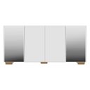 Ver imagem 7 de Aparador Buffet com Espelho e Pés Quadrados Vegas Branco/Natural