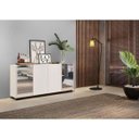 Ver mais imagens de Aparador Buffet com Espelho e Pés Quadrados Vegas Branco/Preto