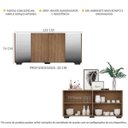 Ver imagem 4 de Aparador Buffet com Espelho e Pés Quadrados Vegas Rustic/Preto