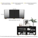 Ver imagem 4 de Aparador Buffet com Espelho e Pés Quadrados Vegas Preto/Natural