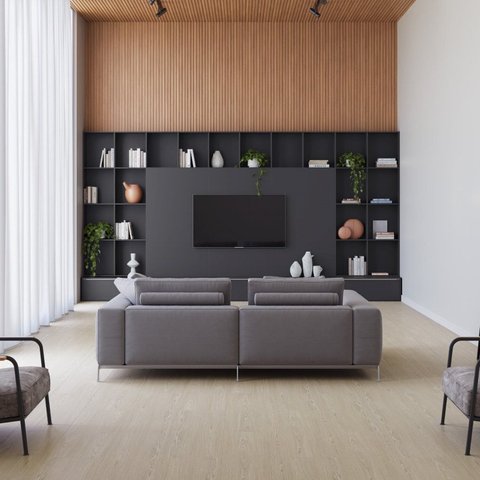 Piso Laminado Clicado Régua Max Elegance 0,7mm Eucatex Marrom/Cadiz Oak