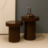 Mesas Laterais Tampone – em Laca Marrom Café - 4
