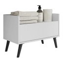 Ver imagem 2 de Gabinete Armário Banheiro 60cm com Pés Retrô Multimóveis Branco/Preto
