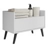 Gabinete Armário Banheiro 60cm com Pés Retrô Multimóveis Branco/Preto - 2