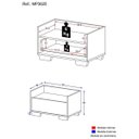 Ver imagem 4 de Gabinete Armário Banheiro 60cm com Pés Quadrados Multimóveis Preto