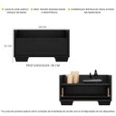 Ver imagem 3 de Gabinete Armário Banheiro 60cm com Pés Quadrados Multimóveis Preto
