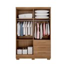 Ver imagem 3 de Guarda Roupa Agata 4 Portas 3 Gavetas com 6 Pés Clic Móveis