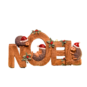 Palavra Noel Com Ouriços Travessos Portland