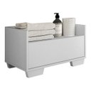 Ver imagem 2 de Gabinete Armário Banheiro 60cm com Pés Quadrados Multimóveis Branco