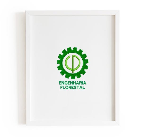 Quadro A4 Bordado Engenharia Florestal - 1