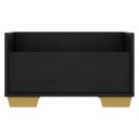 Ver imagem 6 de Gabinete Armário Banheiro 60cm com Pés Quadrados Multimóveis Preto/Natural