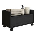 Ver imagem 1 de Gabinete Armário Banheiro 60cm com Rodízios Multimóveis Preto