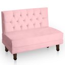 Ver imagem 1 de Canto Italy Confortável para Apartamento Cozinha e Restaurantes Suede Rosa Bebe