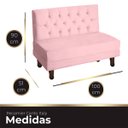 Ver imagem 6 de Canto Italy Confortável para Apartamento Cozinha e Restaurantes Suede Rosa Bebe