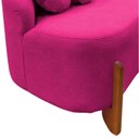 Ver imagem 7 de Namoradeira Sofá Feijão Moscou 150cm Orgânica Veludo Rosa Pink