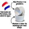 Manteigueira Francesa Porcelana Branca de Segunda Linha com Pequenos defeitos Prattos - 4