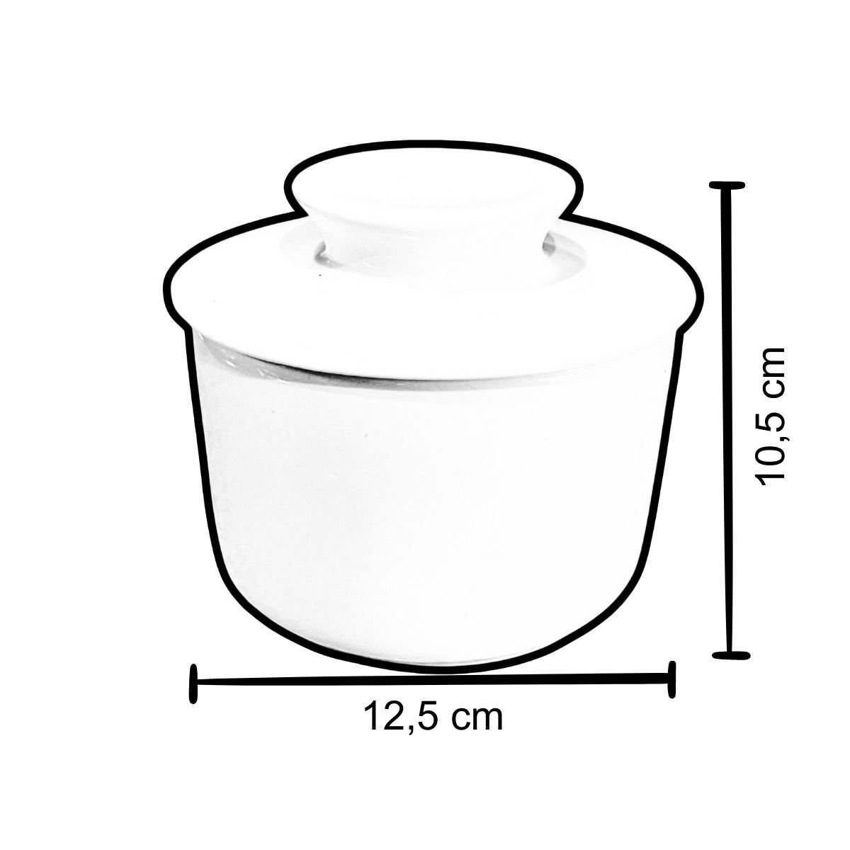 Manteigueira Francesa Porcelana Branca de Segunda Linha com Pequenos defeitos Prattos - 11