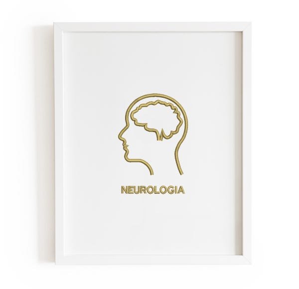 Quadro A4 Bordado Neurologia - 1