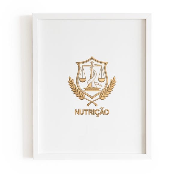 Quadro A4 Bordado Nutrição