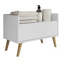 Ver imagem 2 de Gabinete Armário Banheiro 60cm com Pés Retrô Multimóveis Branco/Natural