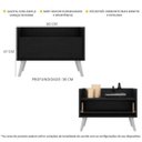 Ver imagem 3 de Gabinete Armário Banheiro 60cm com Pés Retrô Multimóveis Preto/Branco