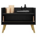 Ver imagem 5 de Gabinete Armário Banheiro 60cm com Pés Retrô Multimóveis Preto/Natural