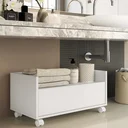 Ver imagem 1 de Gabinete Armário Banheiro 60cm com Rodízios Multimóveis Branco