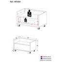 Ver imagem 4 de Gabinete Armário Banheiro 60cm com Rodízios Multimóveis Branco