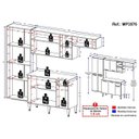 Ver imagem 4 de Cozinha Compacta com 2 Leds Armário e Balcão com Tampo Pequim Sun Multimóveis Preta/Lacca Fumê