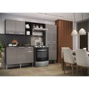 Ver imagem 7 de Cozinha Compacta com Armário e Balcão com Tampo Pequim Up Multimóveis Preta/Lacca Fumê