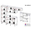 Ver imagem 4 de Cozinha Compacta com 2 Leds Armário e Balcão com Tampo Pequim Up Multimóveis Preta/Lacca Fumê