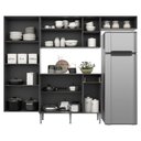 Ver imagem 5 de Cozinha Compacta com Armário e Balcão com Tampo Pequim Sun Multimóveis Preta/Lacca Fumê